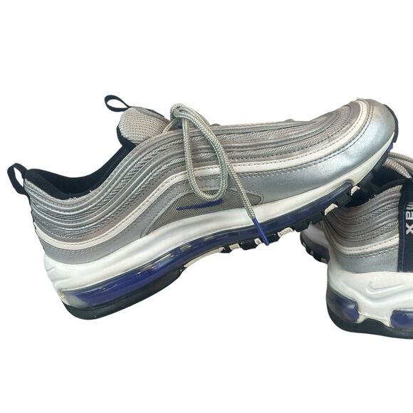 Nike Air Max 97 Shoes Youth Size 7Y Metallic Silver Persian Violet 921522-027 - Picture 8 of 10